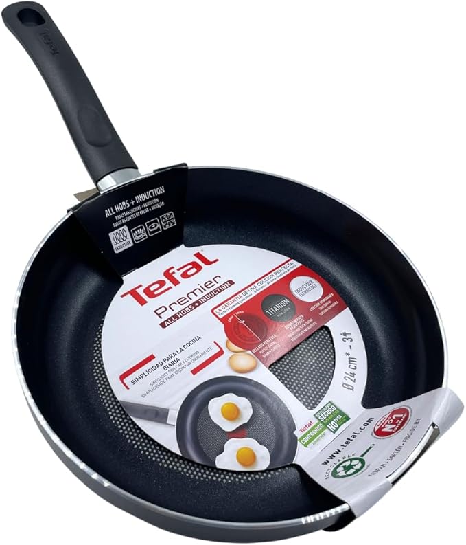 Premsons® Non-Stick Frypan – Tefal Delicia Style Frying Pan with Titanium Coating, PFOA-Free, Even Heat Distribution – Black
