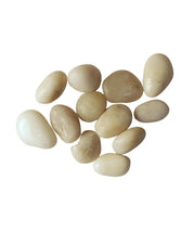 Premsons® Polished Decorative Pebbles - White Stones - For Aquariums Garden Lawn Plant Pots Vases Filler Home Office Decor Fish Tank - Smooth & Round River Rocks - Large Size 2.5-4 cm - 1.5 kg Pack