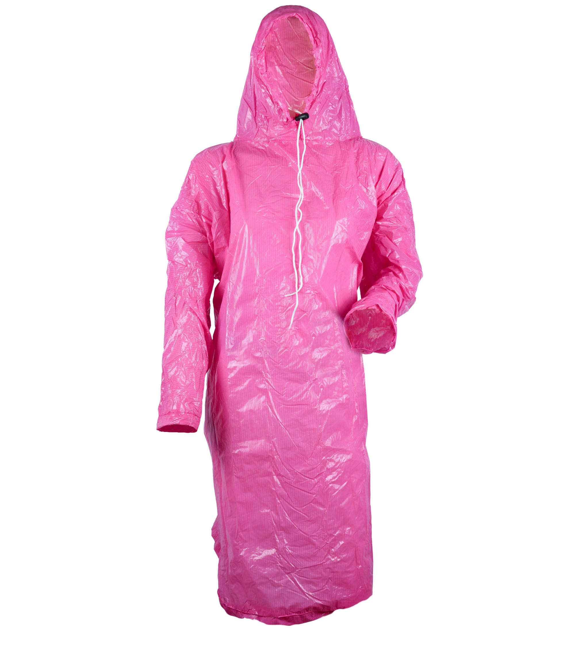 Premsons® Reusable Raincoat Poncho with Hood for Women & Men - Unisex Outdoor Rain Poncho for Adult Boys Girls - Waterproof Lightweight Packable One Size Fits Most Rainwear with Sleeves - Pack Of 3