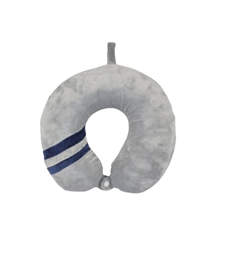 Cushy® Travel Neck Pillow with 360-Degree Head Support - Memory Foam Luxury Soft Pillow for Sleeping Rest - Home Travel Airplane Car - Dual Color, Grey & Blue