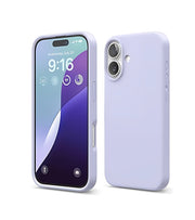 Premsons® Soft Silicone Back Case for iPhone 16 Plus – Slim, Shockproof, Pastel Matte Finish Cover (Lavender Purple)