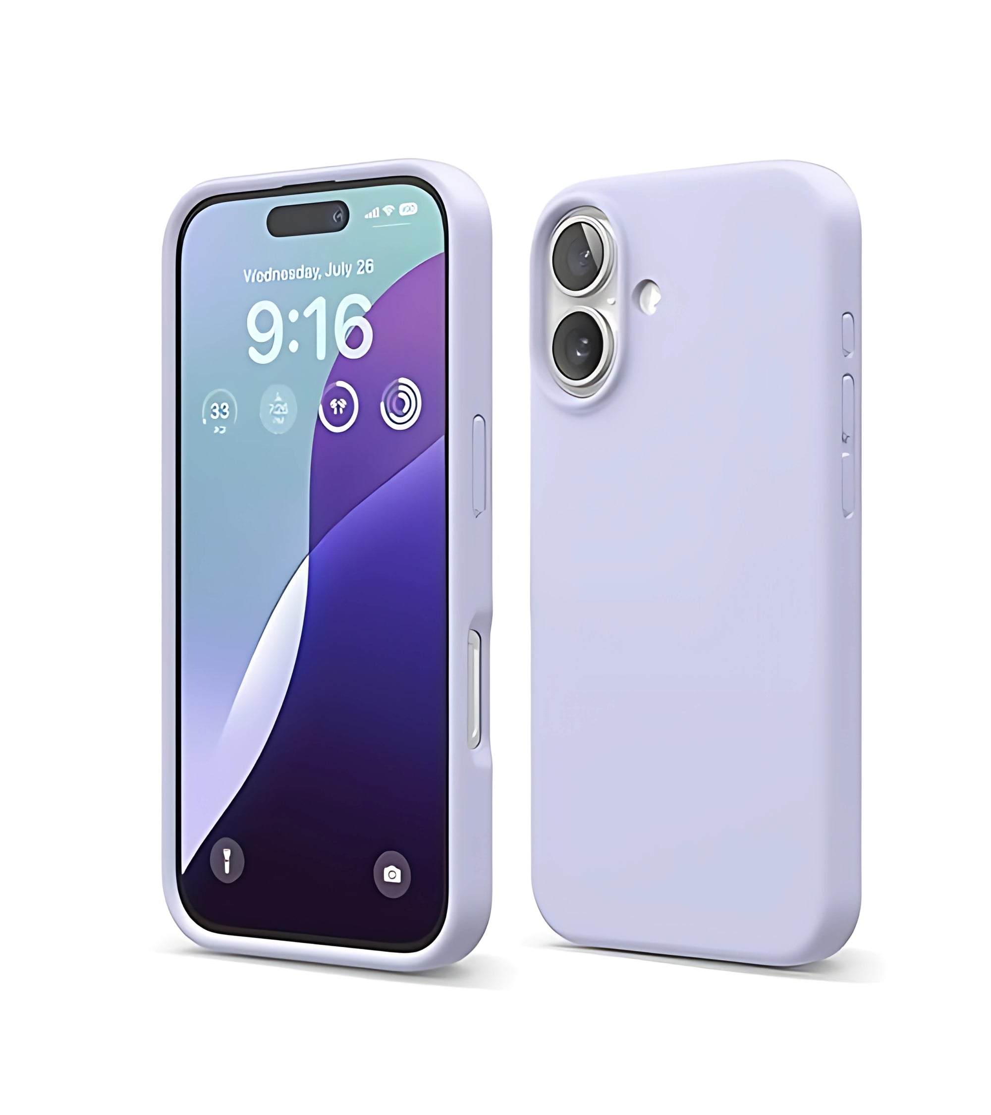 Premsons® Soft Silicone Back Case for iPhone 16 Plus – Slim, Shockproof, Pastel Matte Finish Cover (Lavender Purple)
