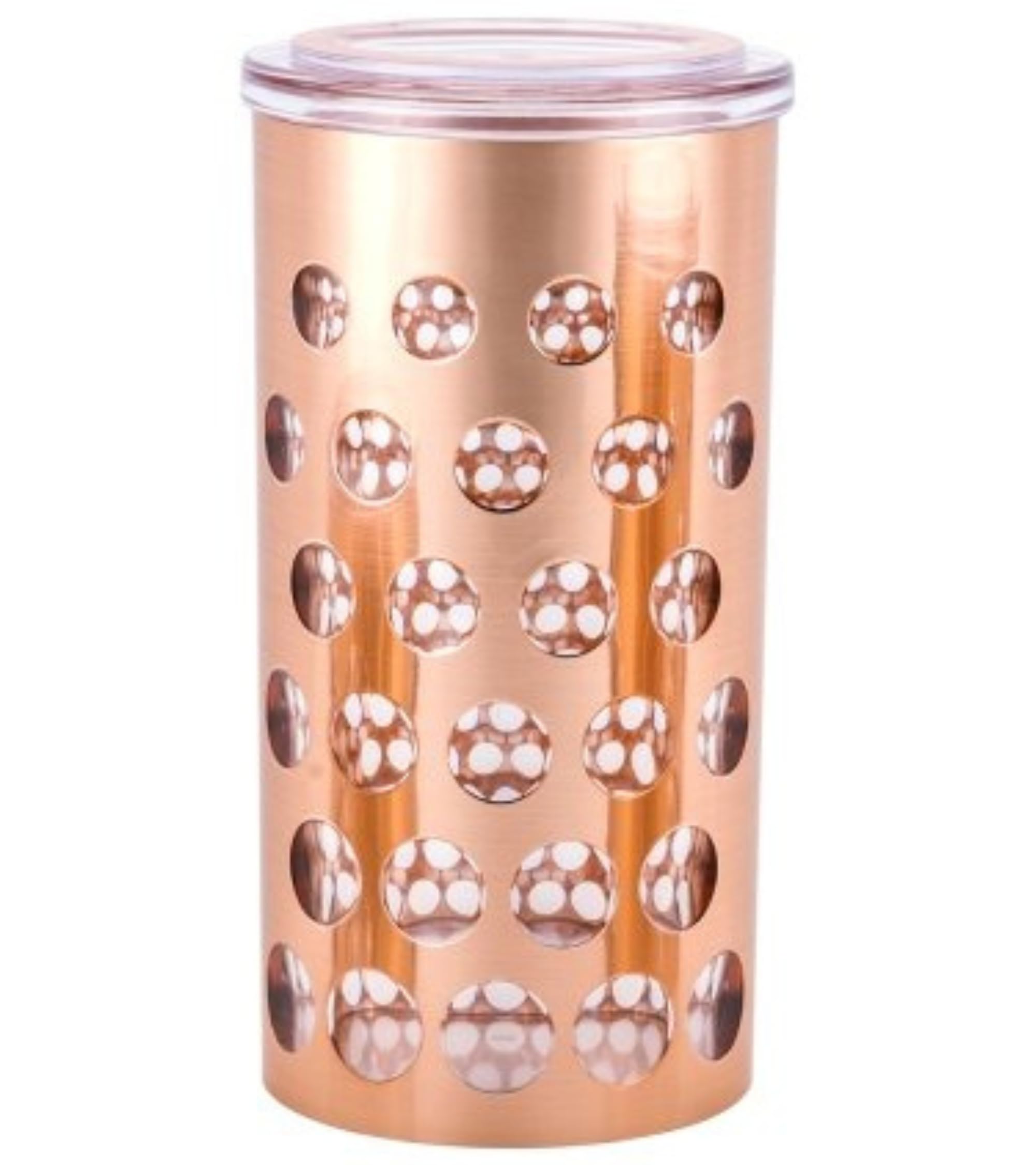 Premsons® Airtight Polka Dot Jar | Stylish Large Kitchen Storage Container for Tea, Sugar, Spices, Coffee & More