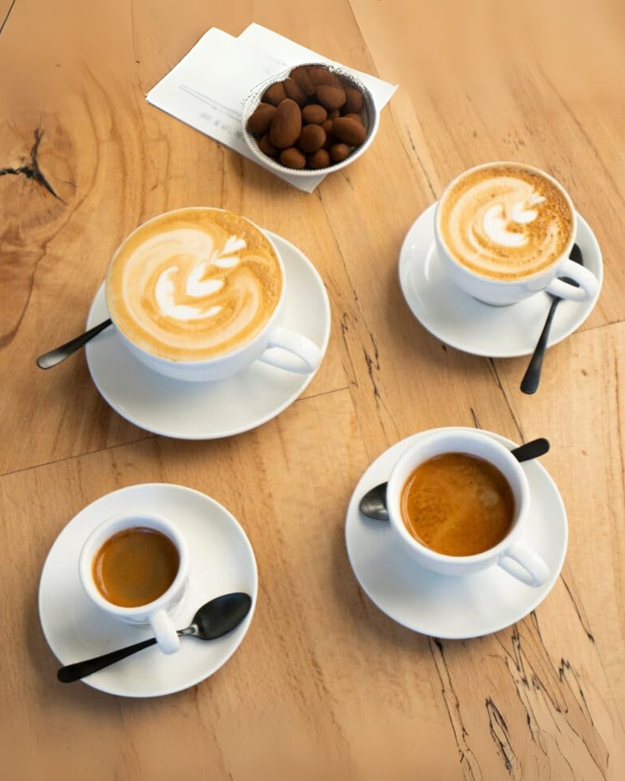 Premsons® Ceramic Coffee Cups with Saucers – Elegant Tea/Coffee Mug Set for Home & Office – Pack of 6