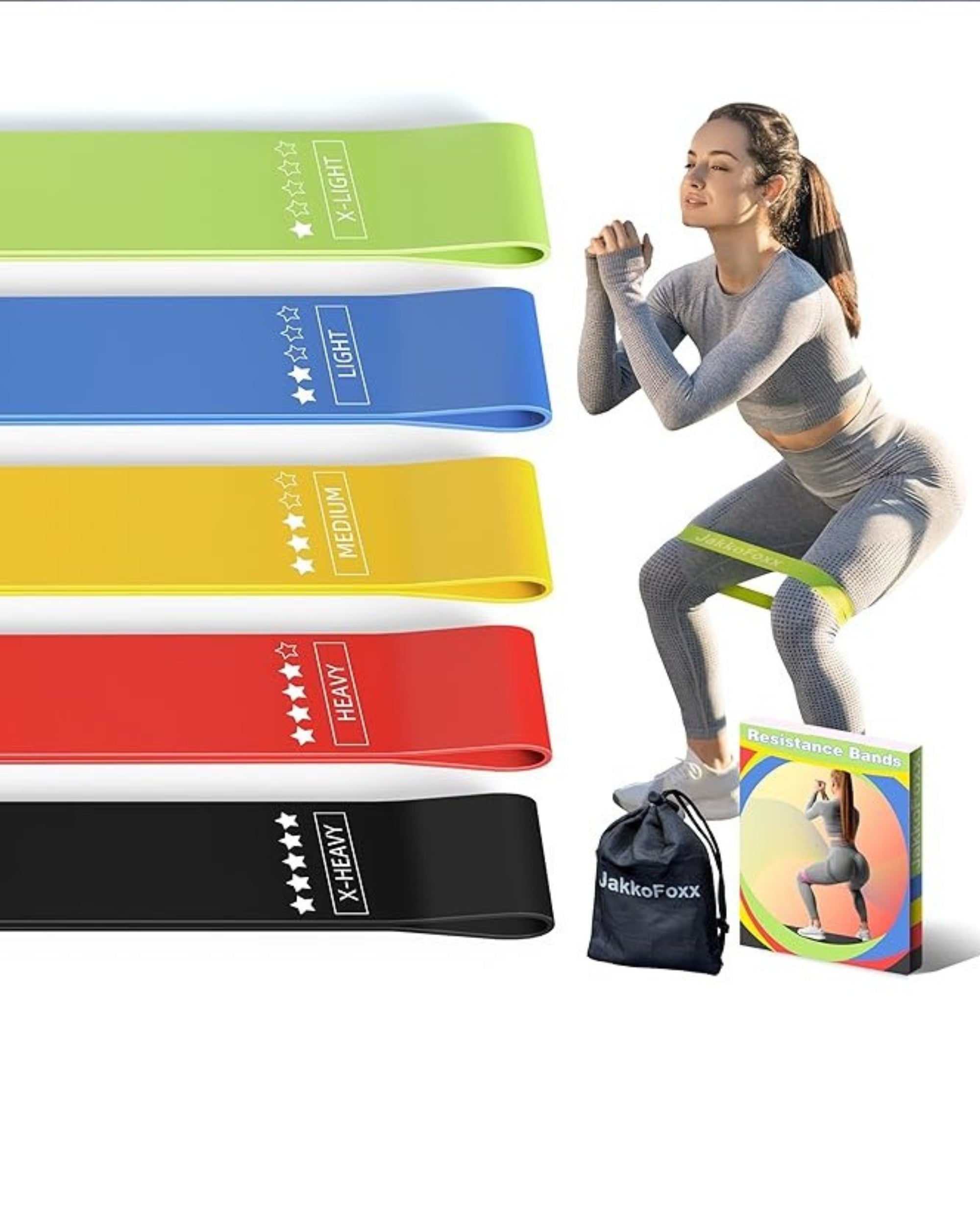Premsons® Yoga Resistance Bands – Set of 1 Multicolor Latex Loop Bands for Home Workout, Stretching, Pilates, Therapy & Strength Training – Elastic Exercise Bands for Men, Women & Kids