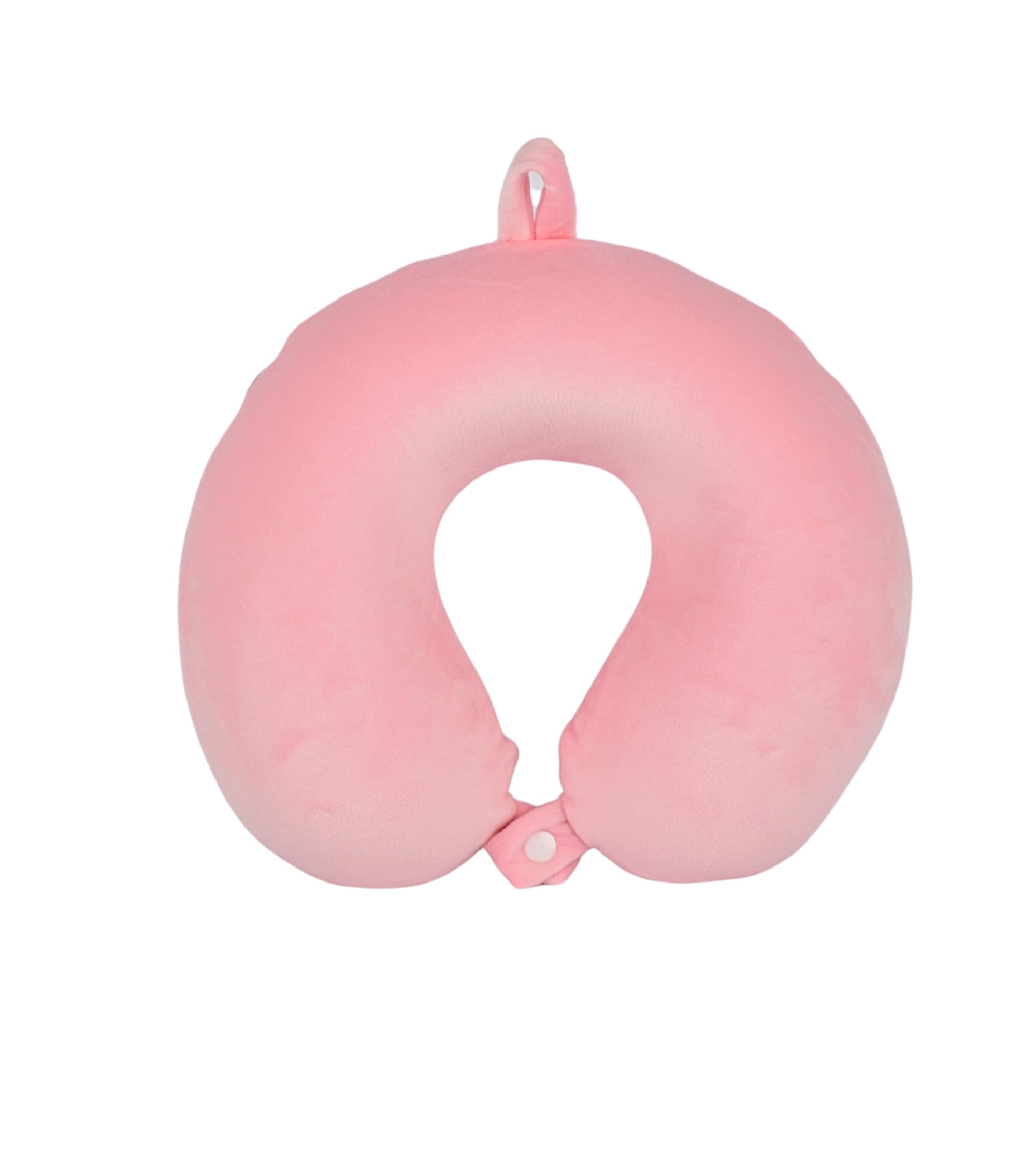 Cushy® Travel Neck Pillow with 360-Degree Head Support - Memory Foam Luxury Soft Pillow for Sleeping Rest - Home Travel Airplane Car - Plain, Pink