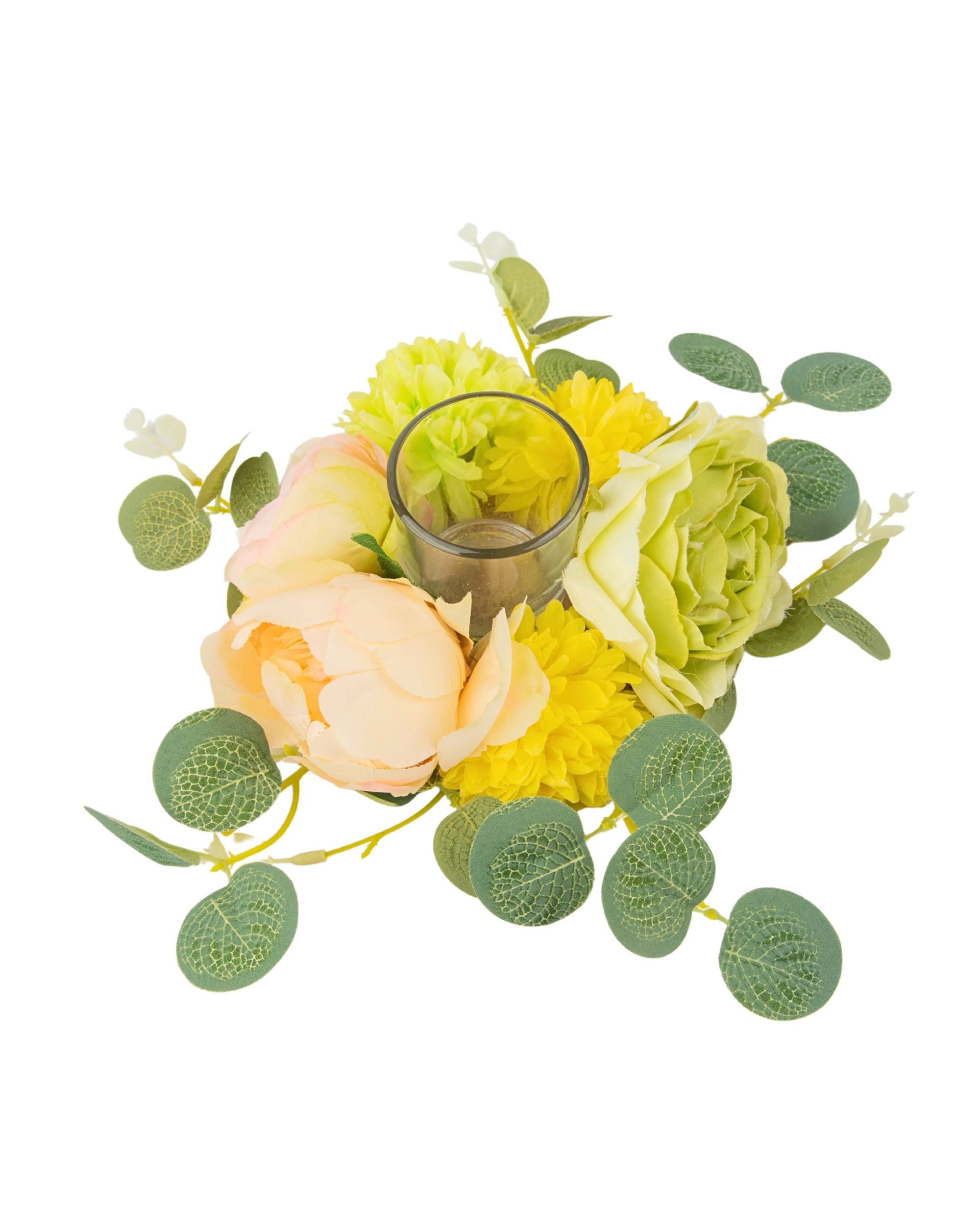 Premsons® Yellow Candle Holder – Elegant Home Décor Accent for Living Room, Bedroom & Dining Table - Pack of 2