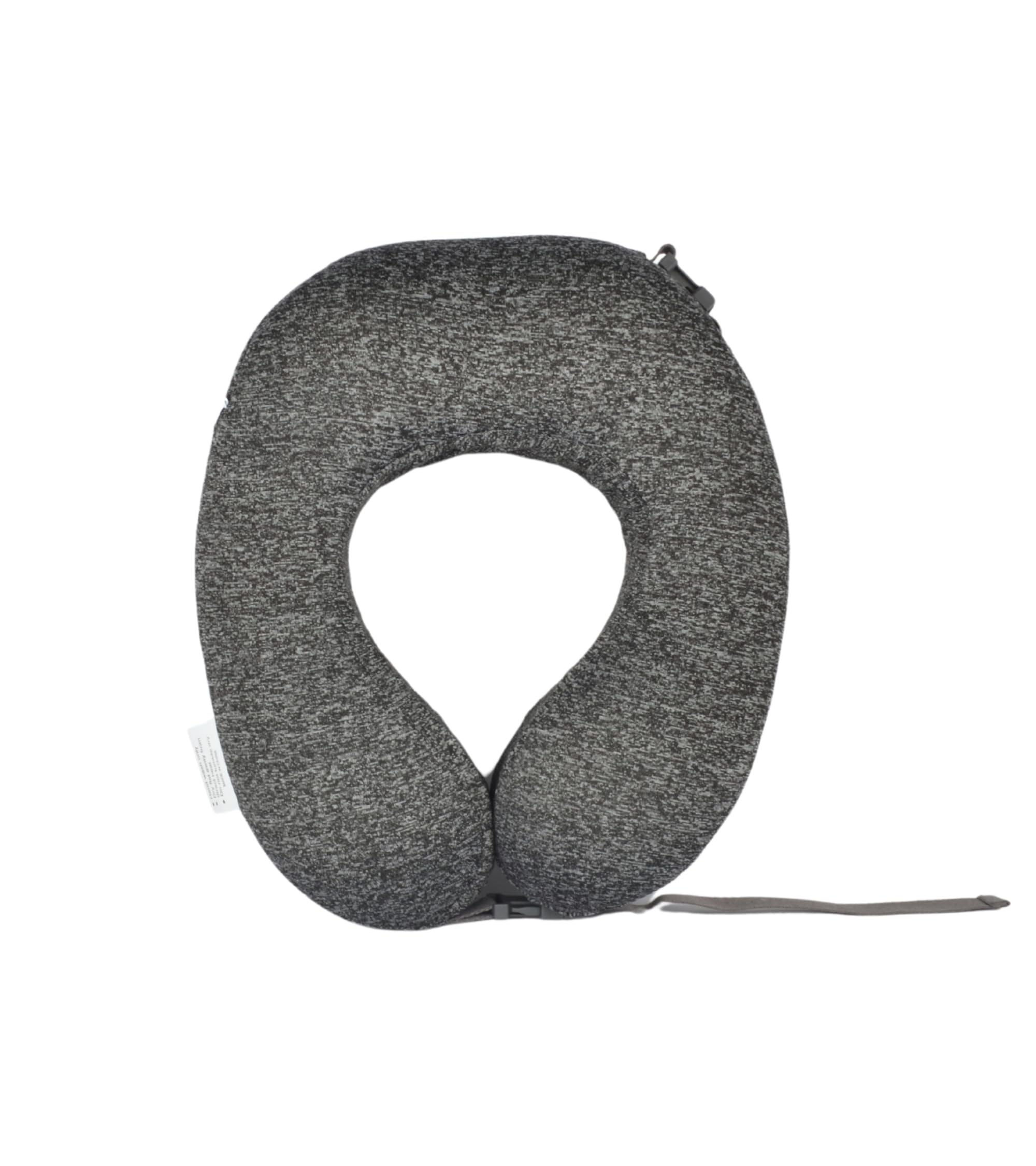 Cushy® Travel Neck Pillow with 360-Degree Head Support - Memory Foam Luxury Soft Pillow for Sleeping Rest - Home Travel Airplane Car - with Adjustable Belt, Black