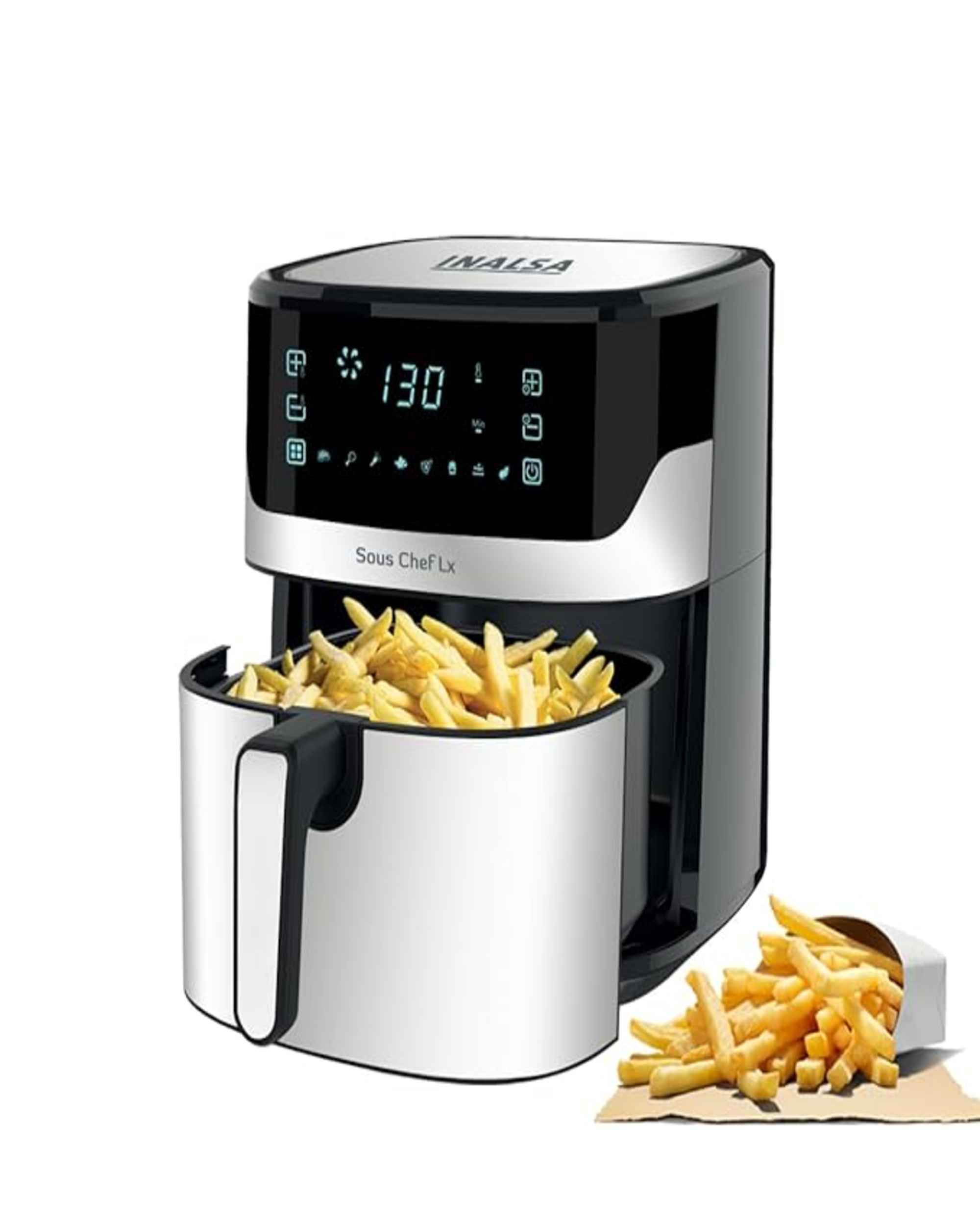 Premsons® Green-Kivvi Digital Air Fryer – 4.6 Litres, 1350W | Touch Control, Low-Fat Cooking with 99.5% Less Oil | LED Display, Temperature & Timer Settings | Healthy Frying Solution