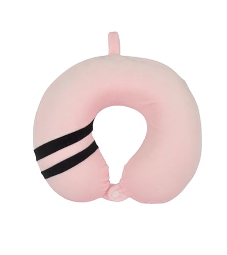 Cushy® Travel Neck Pillow with 360-Degree Head Support - Memory Foam Luxury Soft Pillow for Sleeping Rest - Home Travel Airplane Car - Dual Color, Pink & Black