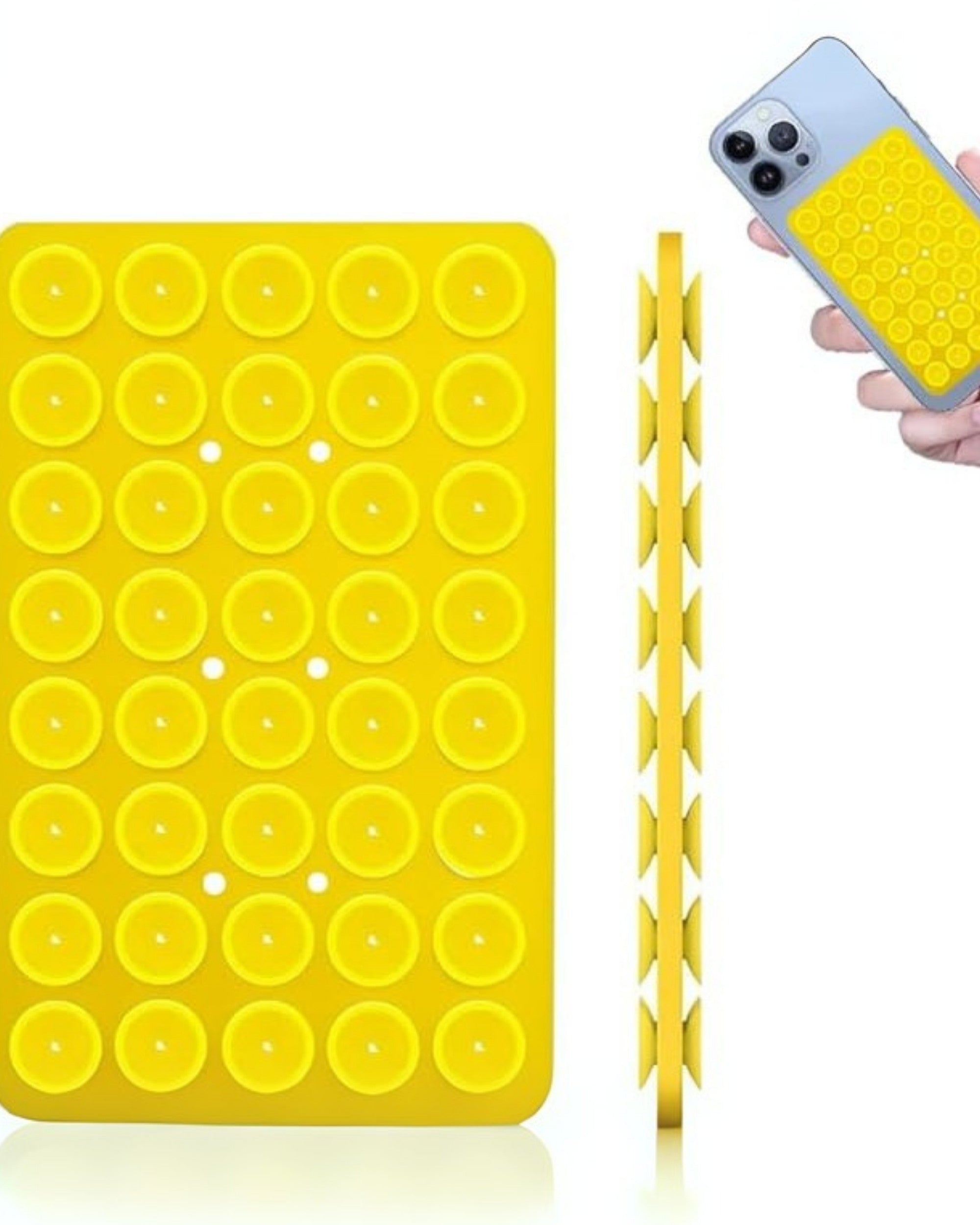 Premsons® StickyGrippy Suction Phone Case Mount – Silicone Adhesive Holder for iPhone & Android | Hands-Free Mirror & Shower Stand, Fidget Toy for Videos, Selfies & More