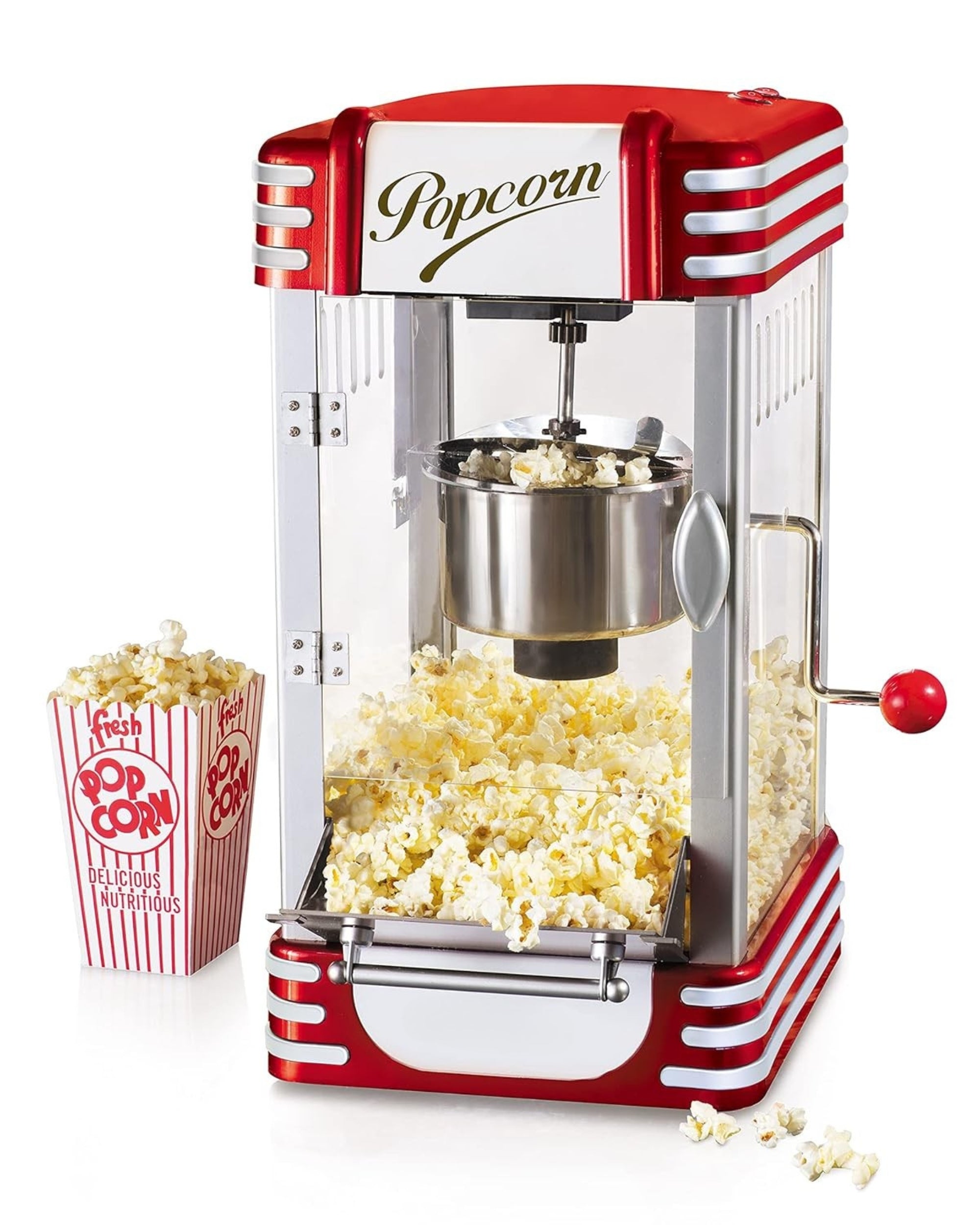 Premsons® Popcorn Maker – Hot Air Popcorn Machine for Oil-Free, Healthy & Quick Snack Making | Portable & Easy to Use Popcorn Popper for Home & Parties