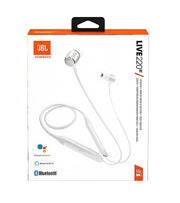 JBL LIVE220BT Wireless In-Ear Neckband Headphones – Bluetooth Headset with Alexa & Google Assistant Built-in, Premium Sound, 10 Hours Battery, Magnetic Earbuds & Hands-Free Calling (White)