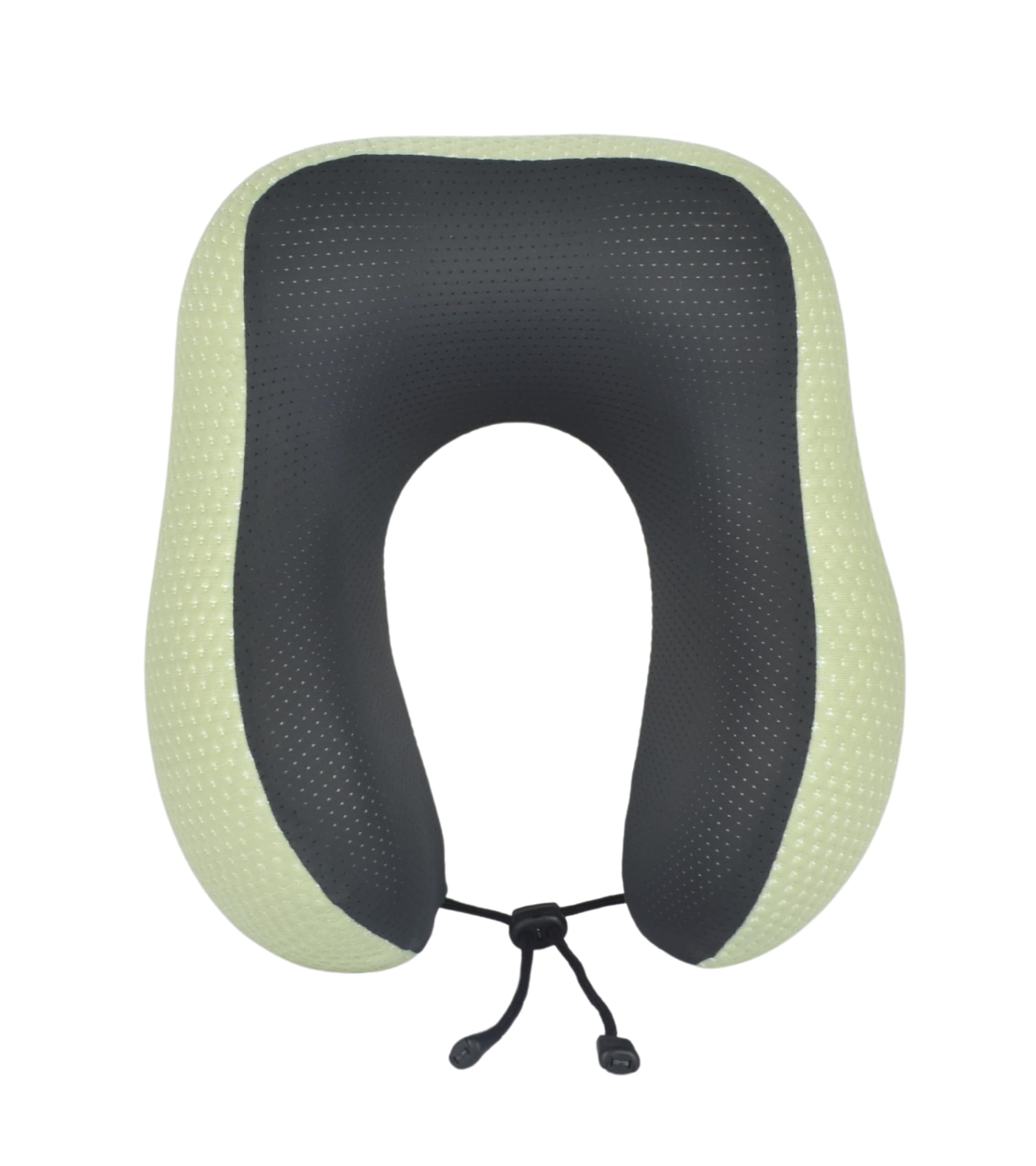 Cushy® Travel Neck Pillow with 360-Degree Head Support - Memory Foam Luxury Soft Pillow for Sleeping Rest - Home Travel Airplane Car - with Adjustable Toggles, Pista Green