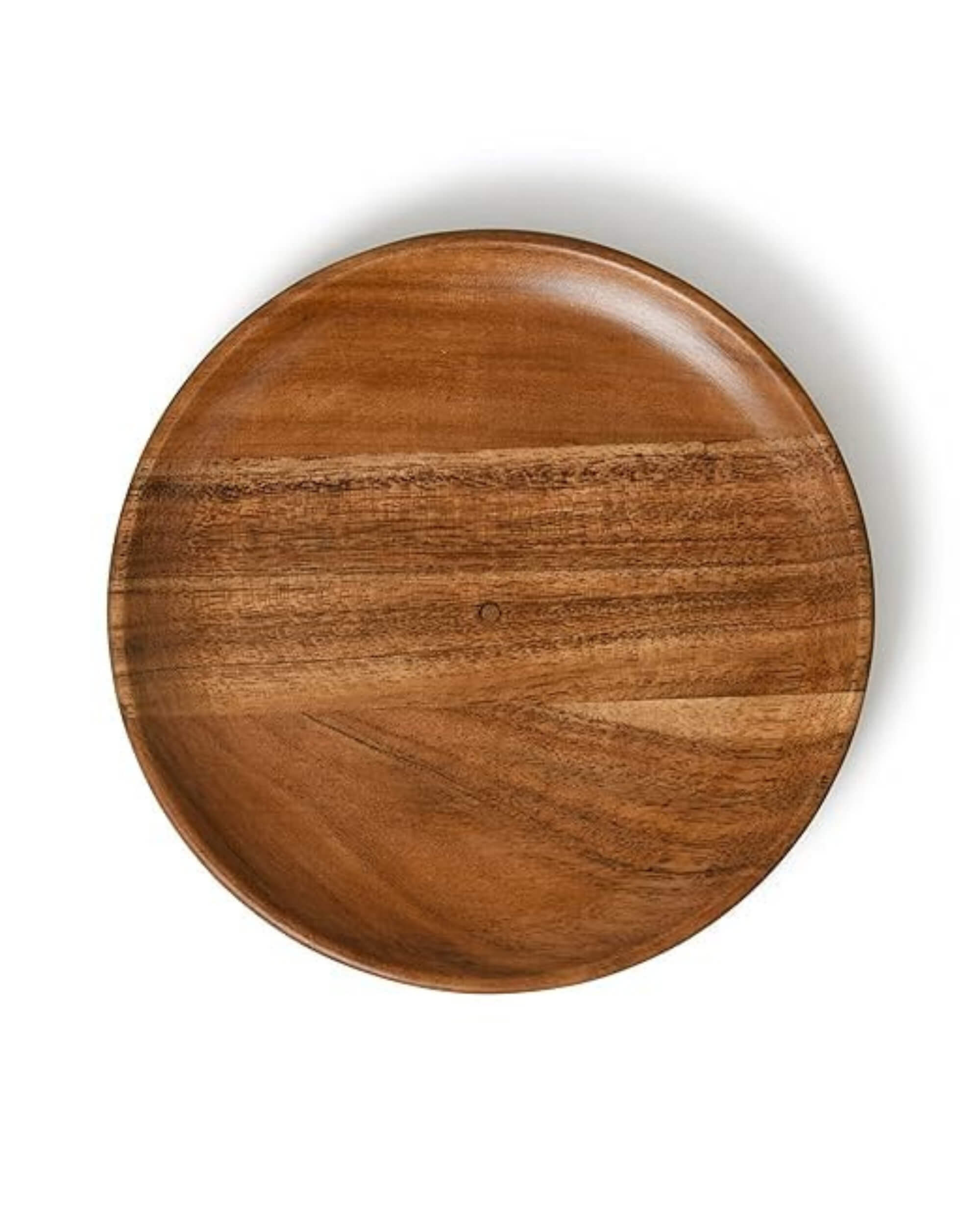 Premsons® Wooden Round Plates – Set of 6 | Multipurpose Serving Plates for Snacks, Desserts, Breakfast & More | Durable & Stylish Tableware for Home & Kitchen