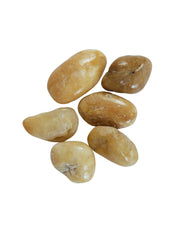 Premsons® Polished Decorative Pebbles - Biege Stones - For Aquariums Garden Lawn Plant Pots Vases Filler Home Office Decor Fish Tank - Smooth & Round River Rocks - Large Size 2.5-4 cm - 1.5 kg Pack