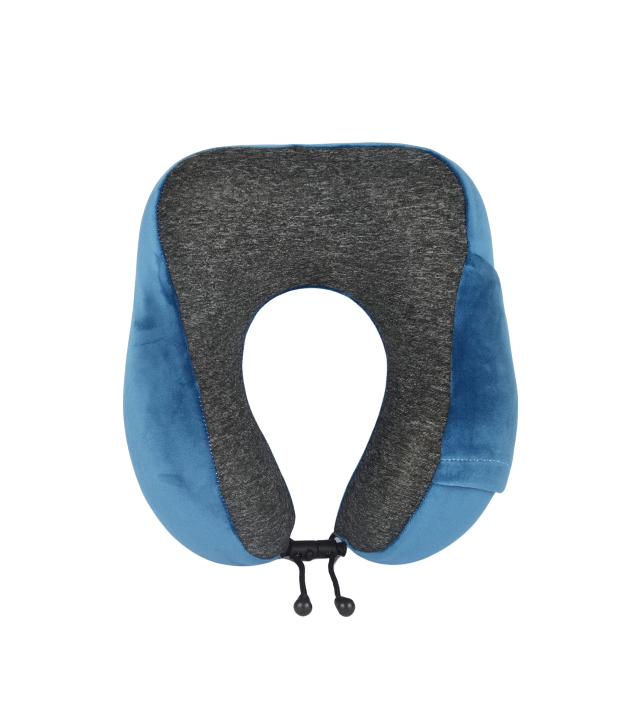 Cushy® Travel Neck Pillow with 360-Degree Head Support - Memory Foam Luxury Soft Pillow for Sleeping Rest - Home Travel Airplane Car - with Adjustable Toggles, Dark Blue