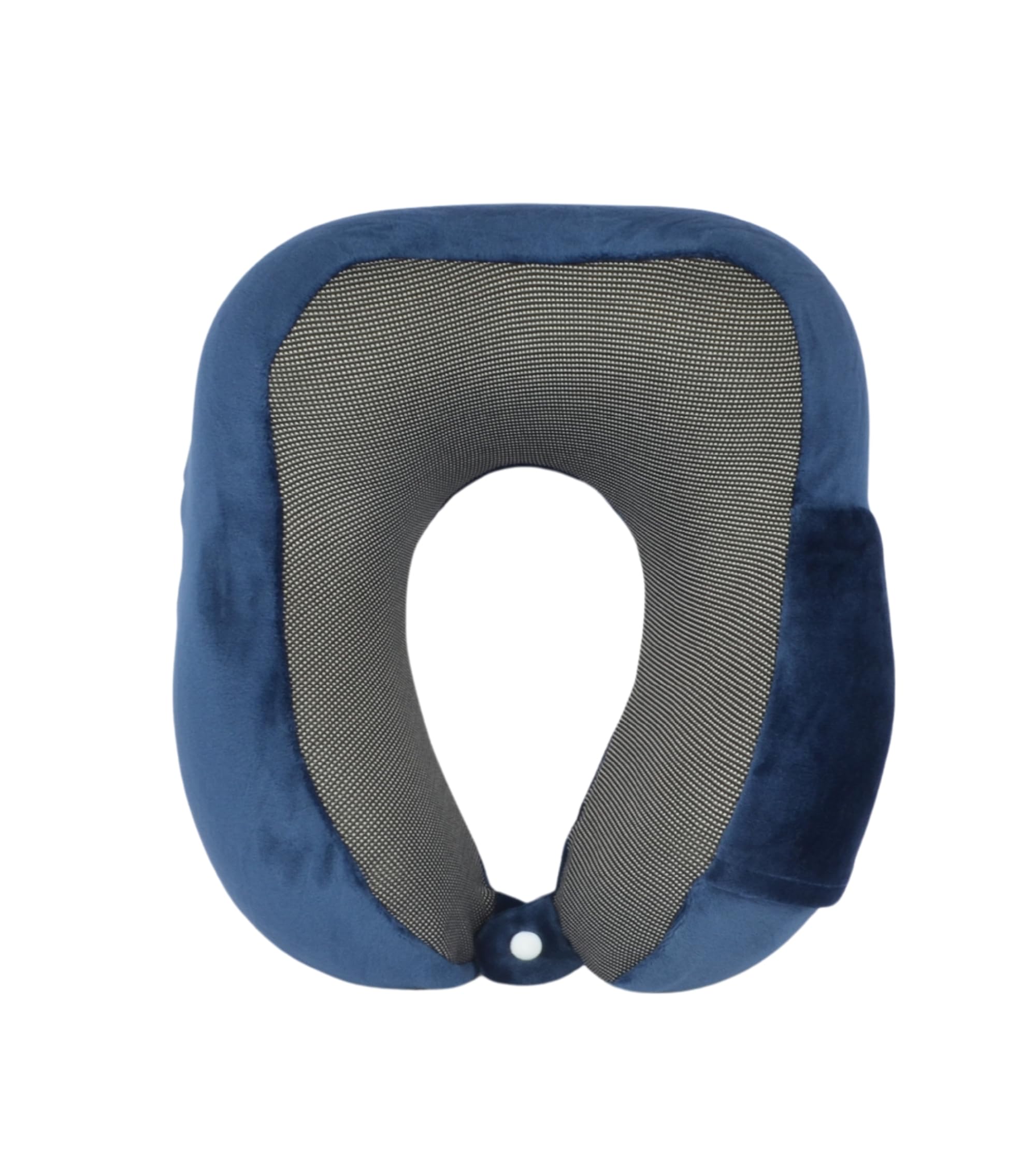 Cushy® Travel Neck Pillow with 360-Degree Head Support - Memory Foam Luxury Soft Pillow for Sleeping Rest - Home Travel Airplane Car - with Adjustable Button, Dark Blue