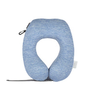 Cushy® Travel Neck Pillow with 360-Degree Head Support - Memory Foam Luxury Soft Pillow for Sleeping Rest - Home Travel Airplane Car - with Adjustable Belt, Blue