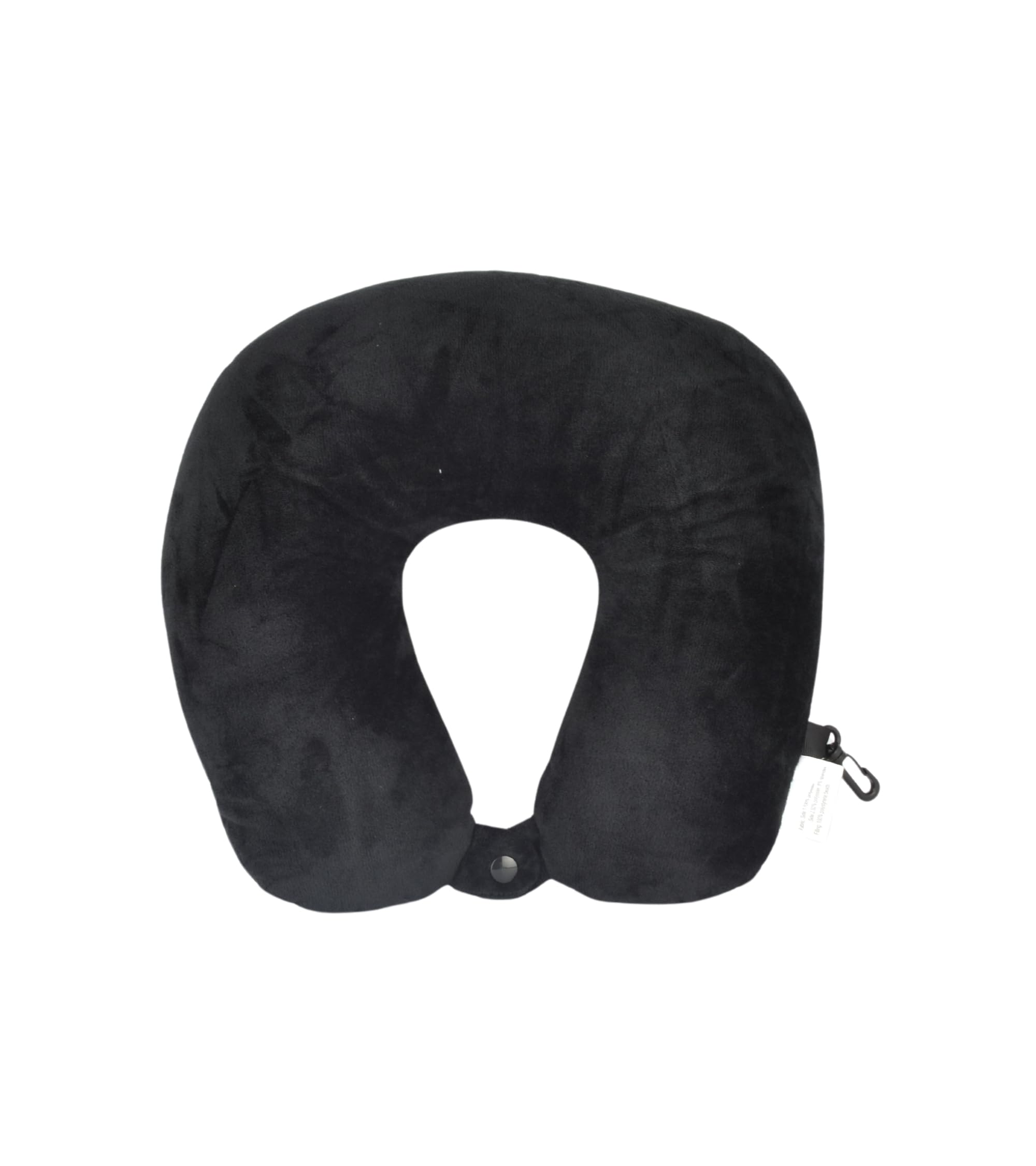Cushy® Travel Neck Pillow with 360-Degree Head Support - Memory Foam Luxury Soft Pillow for Sleeping Rest - Home Travel Airplane Car - Plain, Black