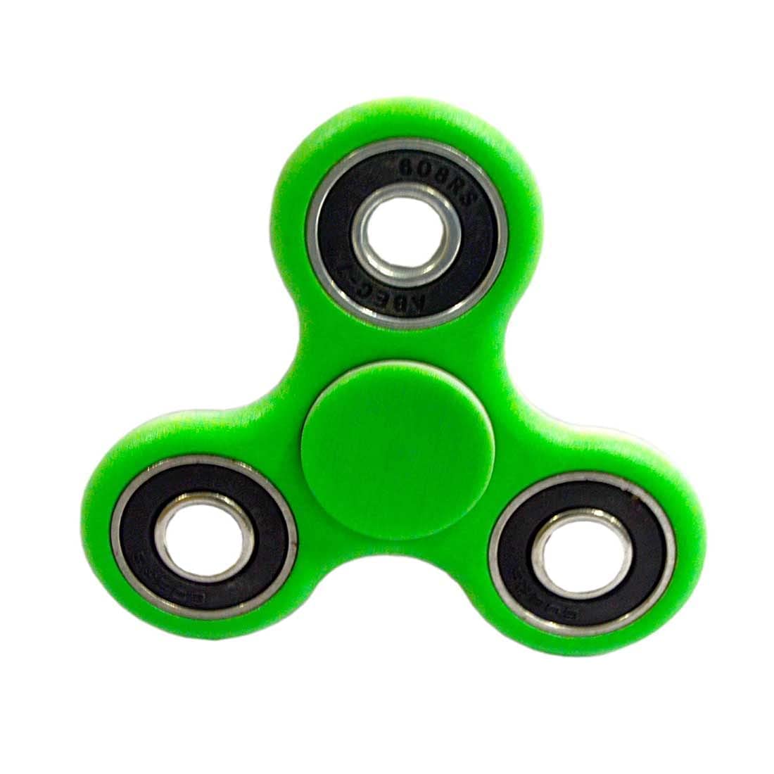 Premsons® Hand Spinner Desk Toy - High Speed Smooth Finger Fidget Spinner - Sensory Stress Relief Game Play for Kids & Adults - Birthday Party Gift - Four Bearing - Green + White Dual Sided