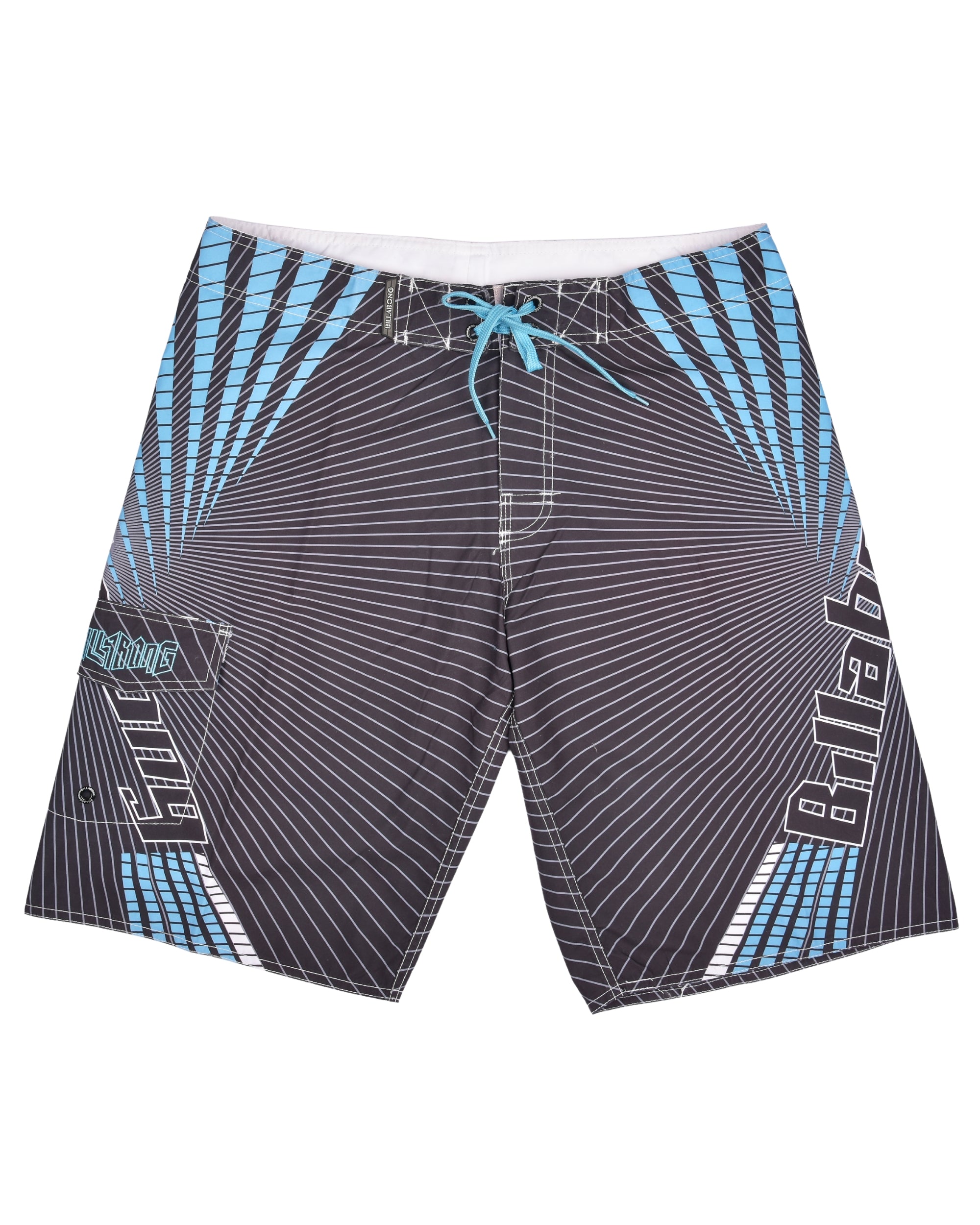 Premsons® Men's Printed Swim Shorts with Pockets, Adjustable Drawstring, Quick-Dry Fabric & Comfortable Fit – Beach & Pool Wear -Black & Blue - 36 Size