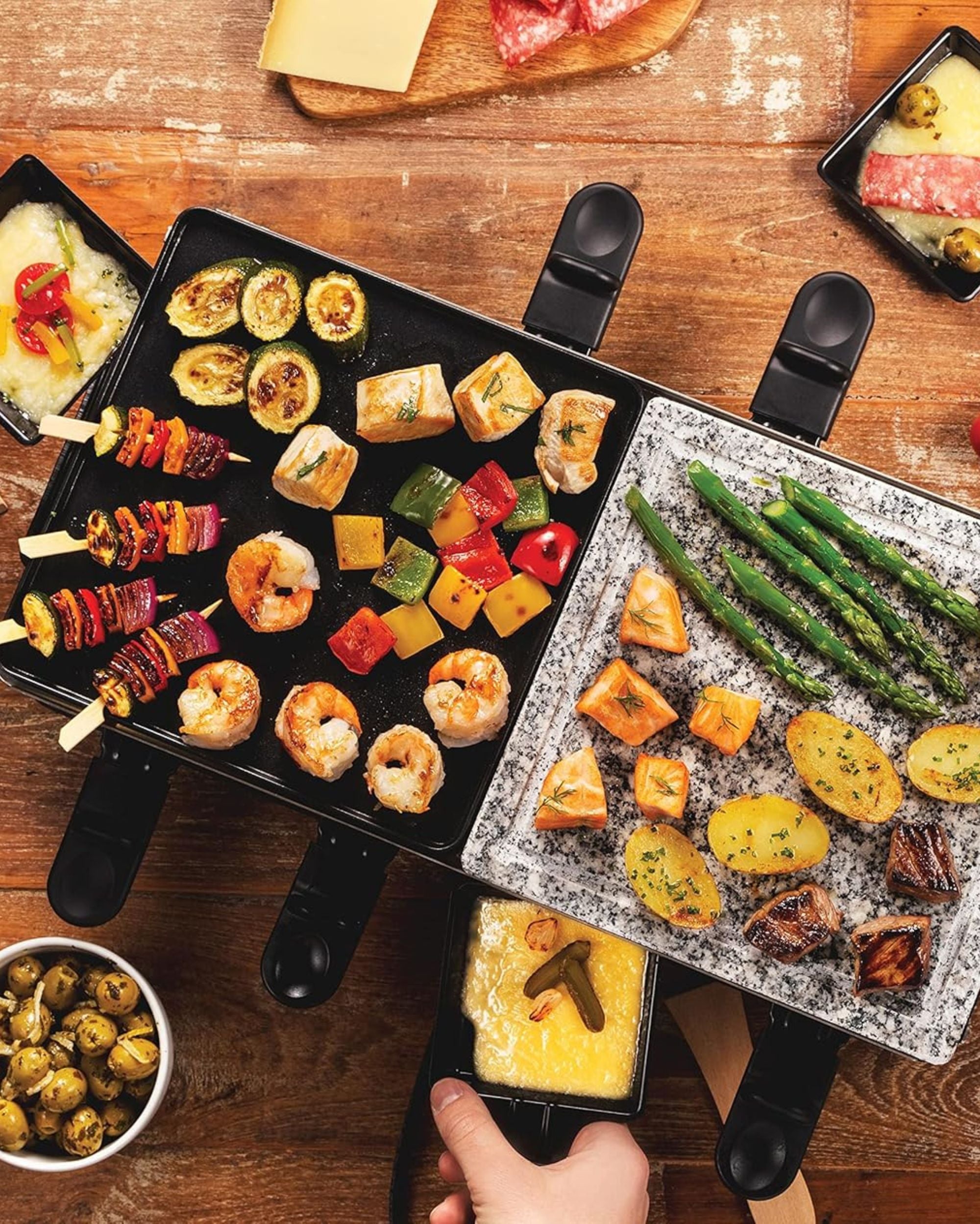 Premsons® Raclette Maker – Electric Non-Stick Grill with Mini Pans | Perfect for BBQ, Parties, Family Dining & Indoor Cooking