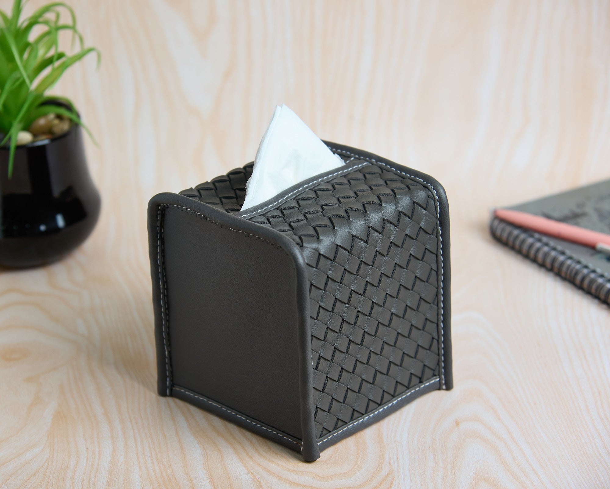 Premsons® Elegant Tissue Sleeve Cover – Stylish & Compact Tissue Holder for Home, Office, and Car(Grey)