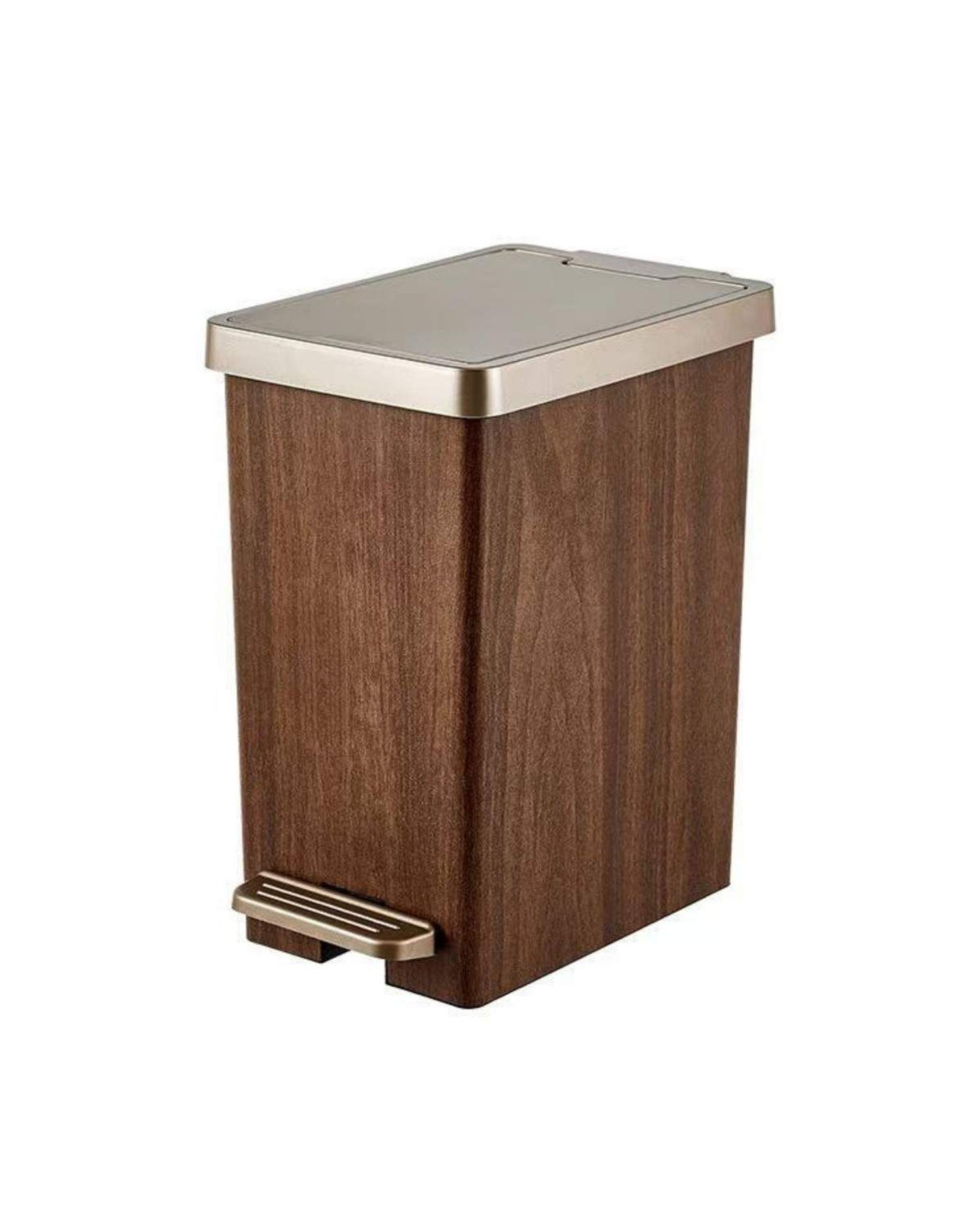 Premsons® Rectangular Dustbin – Stylish Wood Effect Garbage Bin for Home, Office & Bathroom Waste Disposal