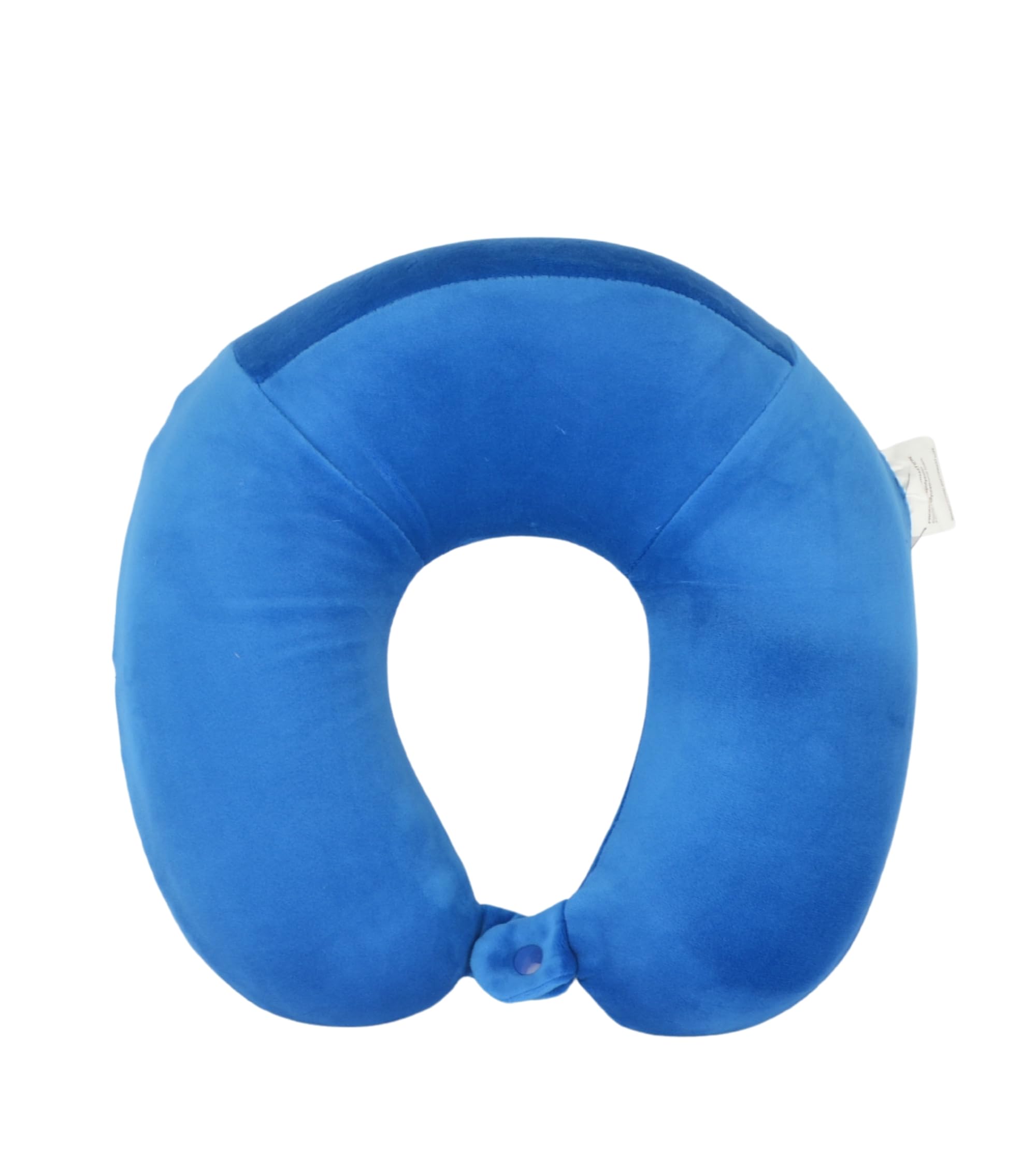 Cushy® Travel Neck Pillow with 360-Degree Head Support - Memory Foam Luxury Soft Pillow for Sleeping Rest - Home Travel Airplane Car - Zipper Closure, Blue