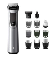 PHILIPS MG7715/15 Multigroom 7000 Series 13-in-1 Trimmer for Men | Face, Hair & Body Grooming Kit | 120 Min Runtime | Self-Sharpening Blades | Grey | Free Size