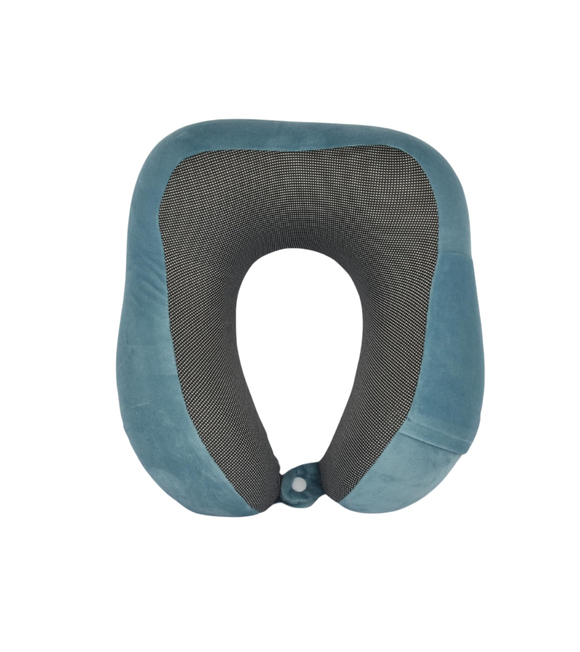 Cushy® Travel Neck Pillow with 360-Degree Head Support - Memory Foam Luxury Soft Pillow for Sleeping Rest - Home Travel Airplane Car - with Adjustable Button, Electric Blue