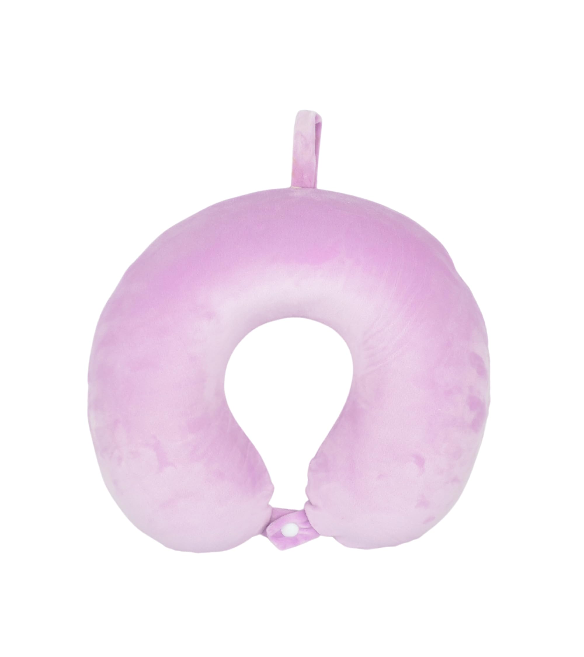 Cushy® Travel Neck Pillow with 360-Degree Head Support - Memory Foam Luxury Soft Pillow for Sleeping Rest - Home Travel Airplane Car - Plain, Purple