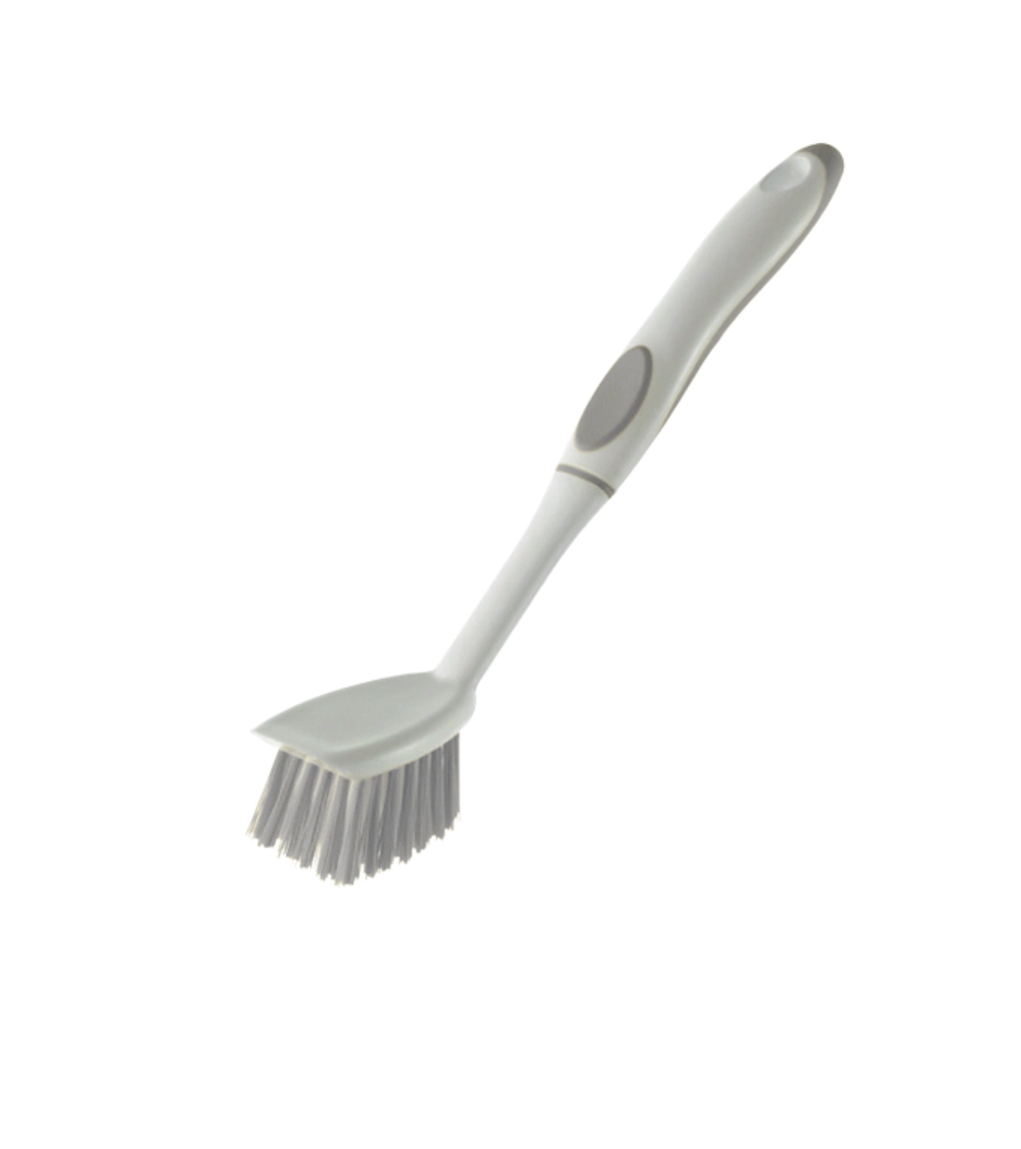 Premsons® Small Dish & Sink Cleaning Brush – Non-Scratch Bristles for Utensils, Kitchen Sink, Tiles & Bathroom Cleaning (White/Grey)