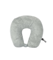 Cushy® Travel Neck Pillow with 360-Degree Head Support - Memory Foam Luxury Soft Pillow for Sleeping Rest - Home Travel Airplane Car - Plain, Grey