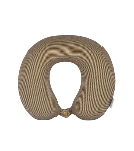 Cushy® Travel Neck Pillow with 360-Degree Head Support - Memory Foam Luxury Soft Pillow for Sleeping Rest - Home Travel Airplane Car - Plain, Gold & Black