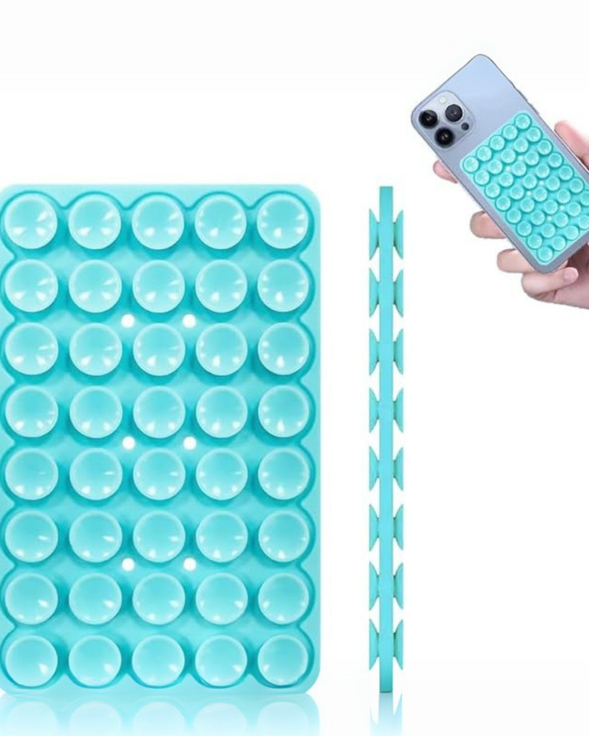 Premsons® StickyGrippy Suction Phone Case Mount – Silicone Adhesive Holder for iPhone & Android | Hands-Free Mirror & Shower Stand, Fidget Toy for Videos, Selfies & More