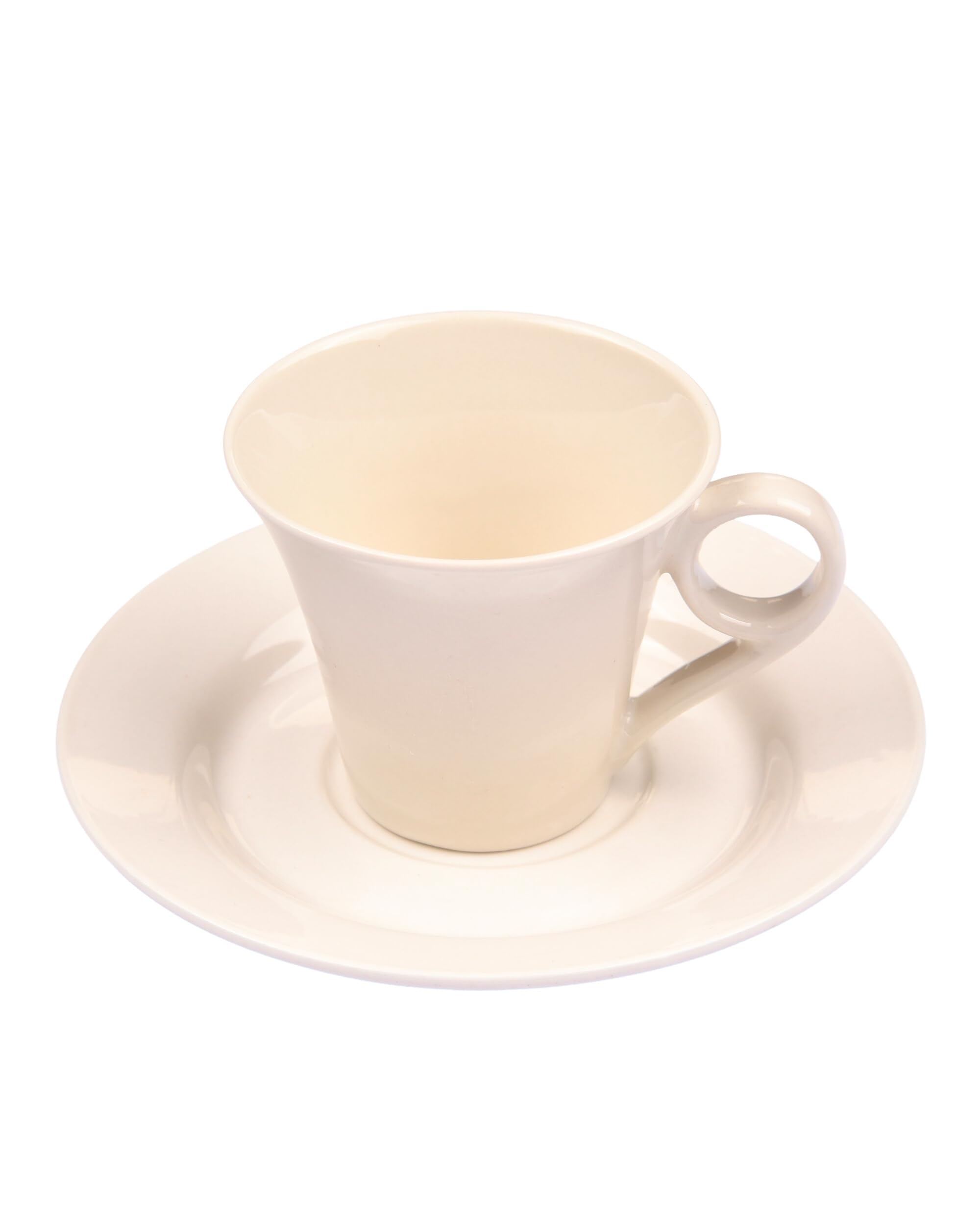 Premsons® Ceramic Coffee Cup with Saucer – Elegant Tea/Coffee Mug Set for Home & Office | Stylish Daily Use Cup Set – Set of 6