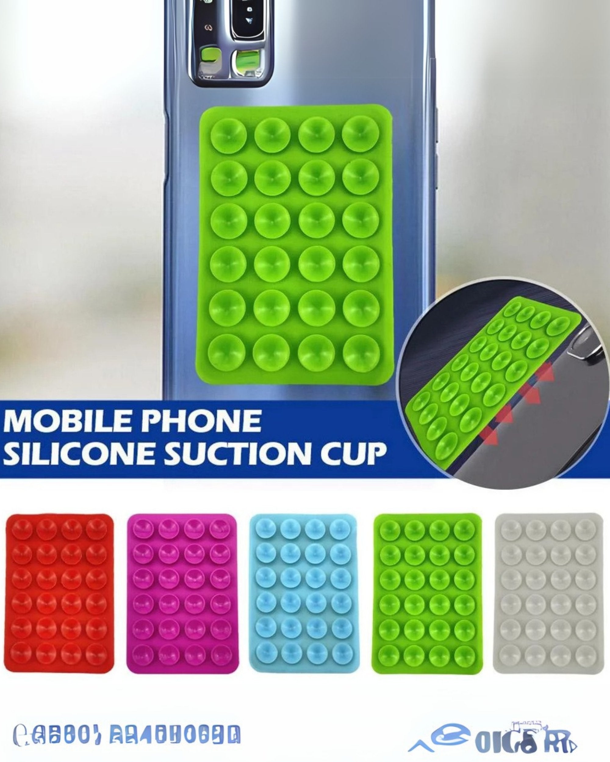 Premsons® StickyGrippy Suction Phone Case Mount – Silicone Adhesive Holder for iPhone & Android | Hands-Free Mirror & Shower Stand, Fidget Toy for Videos, Selfies & More