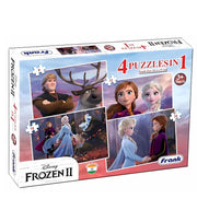 Frank Disney Frozen II – Set of 4 Jigsaw Puzzles for Kids 3+ Years | Fun & Educational Brain Booster Games for Focus & Memory