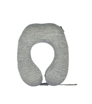 Cushy® Travel Neck Pillow with 360-Degree Head Support - Memory Foam Luxury Soft Pillow for Sleeping Rest - Home Travel Airplane Car - with Adjustable Belt, Grey