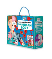 Sassi The Human Body Puzzle Set – 200-Piece Shaped Puzzle with 32-Page Educational Book for Kids – Learn About Bodily Systems & Functions