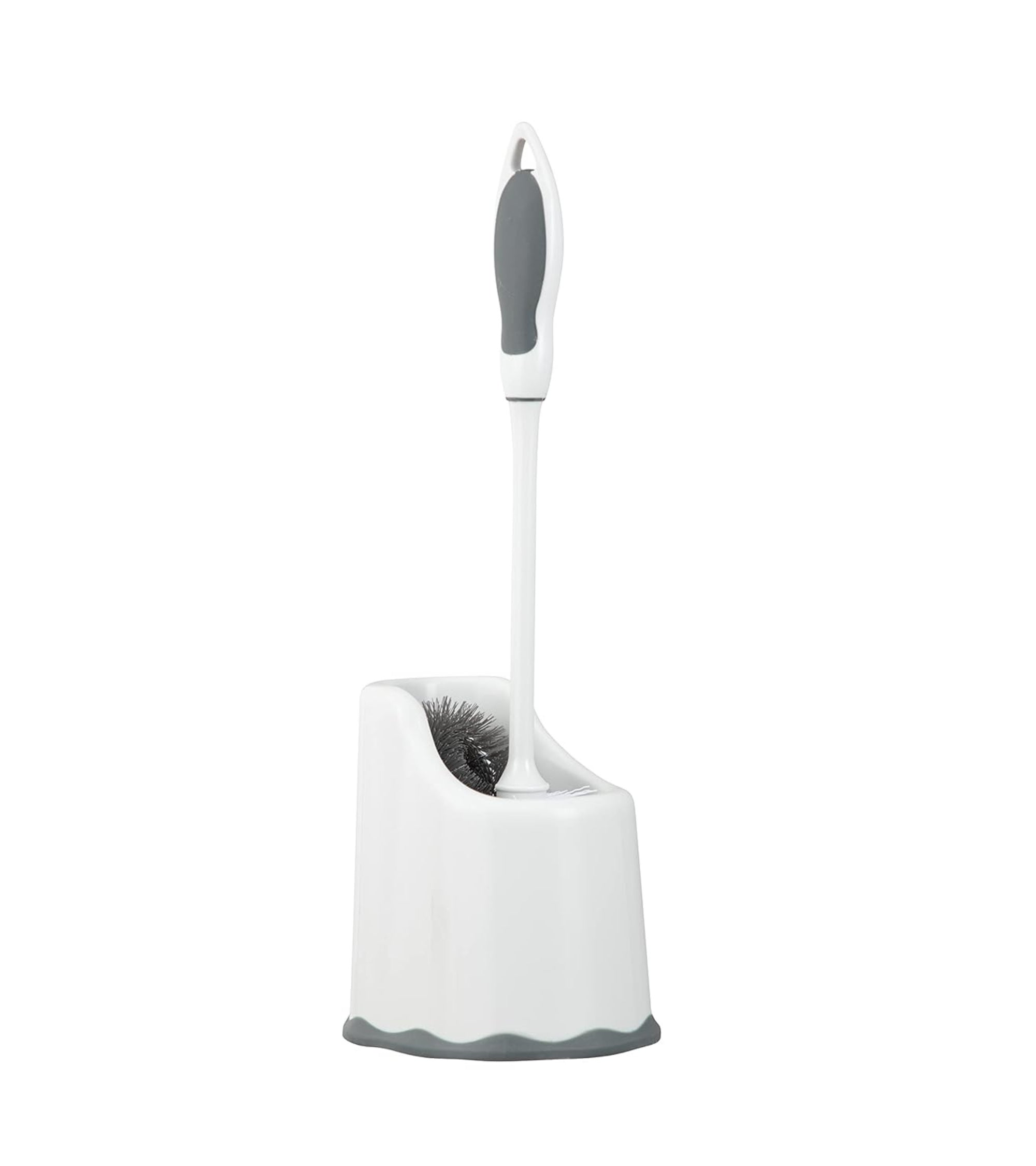 Premsons® Double Hockey Shape Toilet Brush with Holder – Bathroom Cleaning Brush for Indian & Western Toilets | Durable Toilet Cleaner with Stand