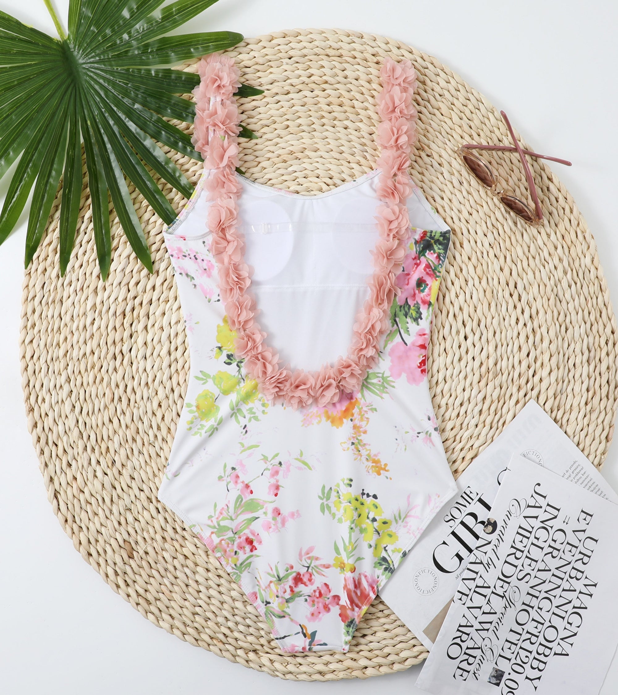 Premsons® 2-Piece Swimsuit Set – Deep V-Neck Printed Monokini with Tummy Control & Elegant Cover-Up Skirt for Beach, Pool & Vacation Wear