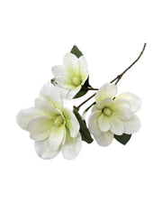 Premsons® Premium Magnolia Blossoms Flower Bunch – Elegant Artificial Blooms for Vases, Home Styling & Event Centerpieces - White