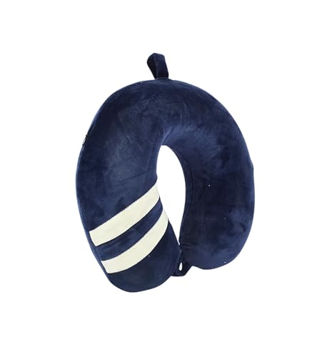 Cushy® Travel Neck Pillow with 360-Degree Head Support - Memory Foam Luxury Soft Pillow for Sleeping Rest - Home Travel Airplane Car - Dual Color, Blue & White