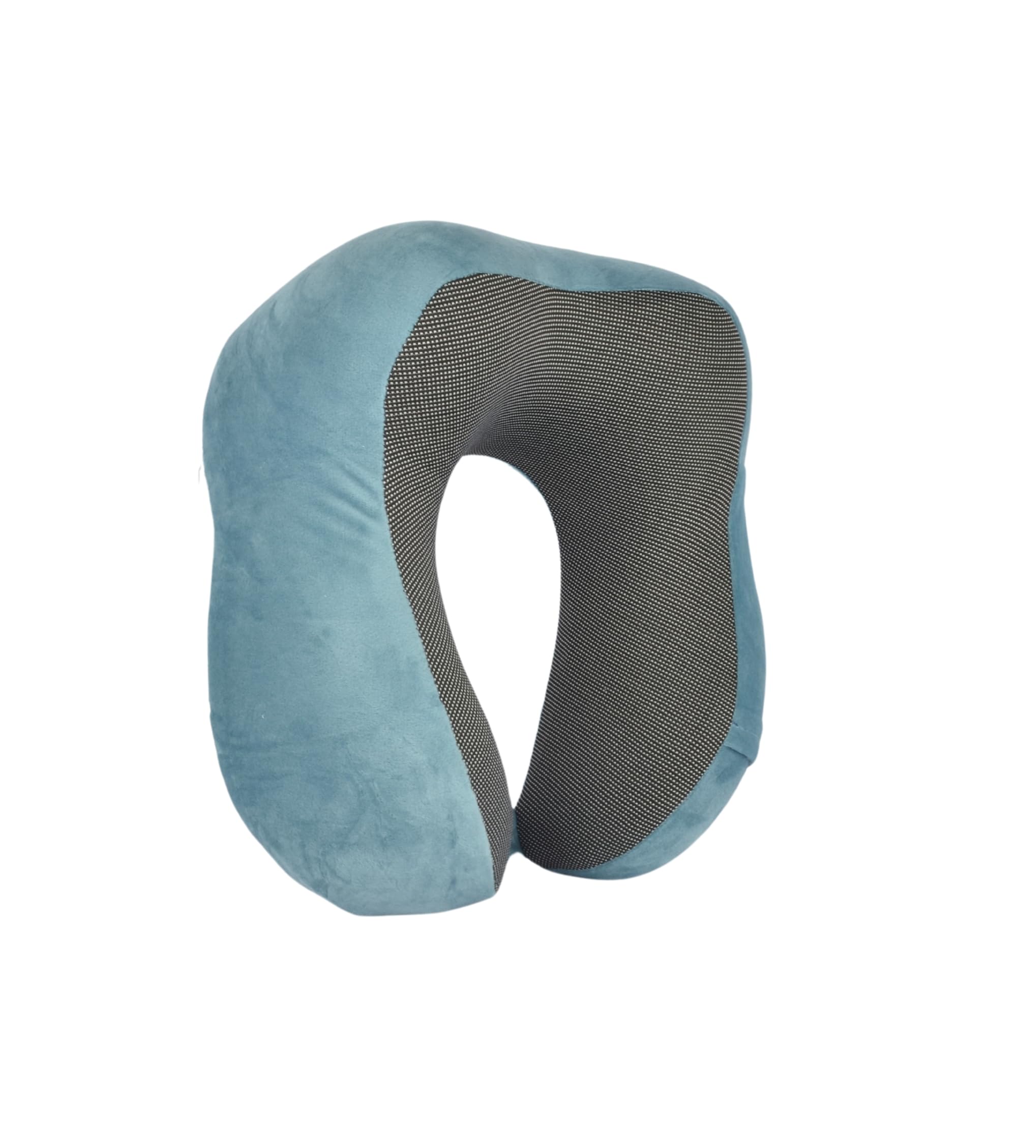 Cushy® Travel Neck Pillow with 360-Degree Head Support - Memory Foam Luxury Soft Pillow for Sleeping Rest - Home Travel Airplane Car - with Adjustable Button, Electric Blue
