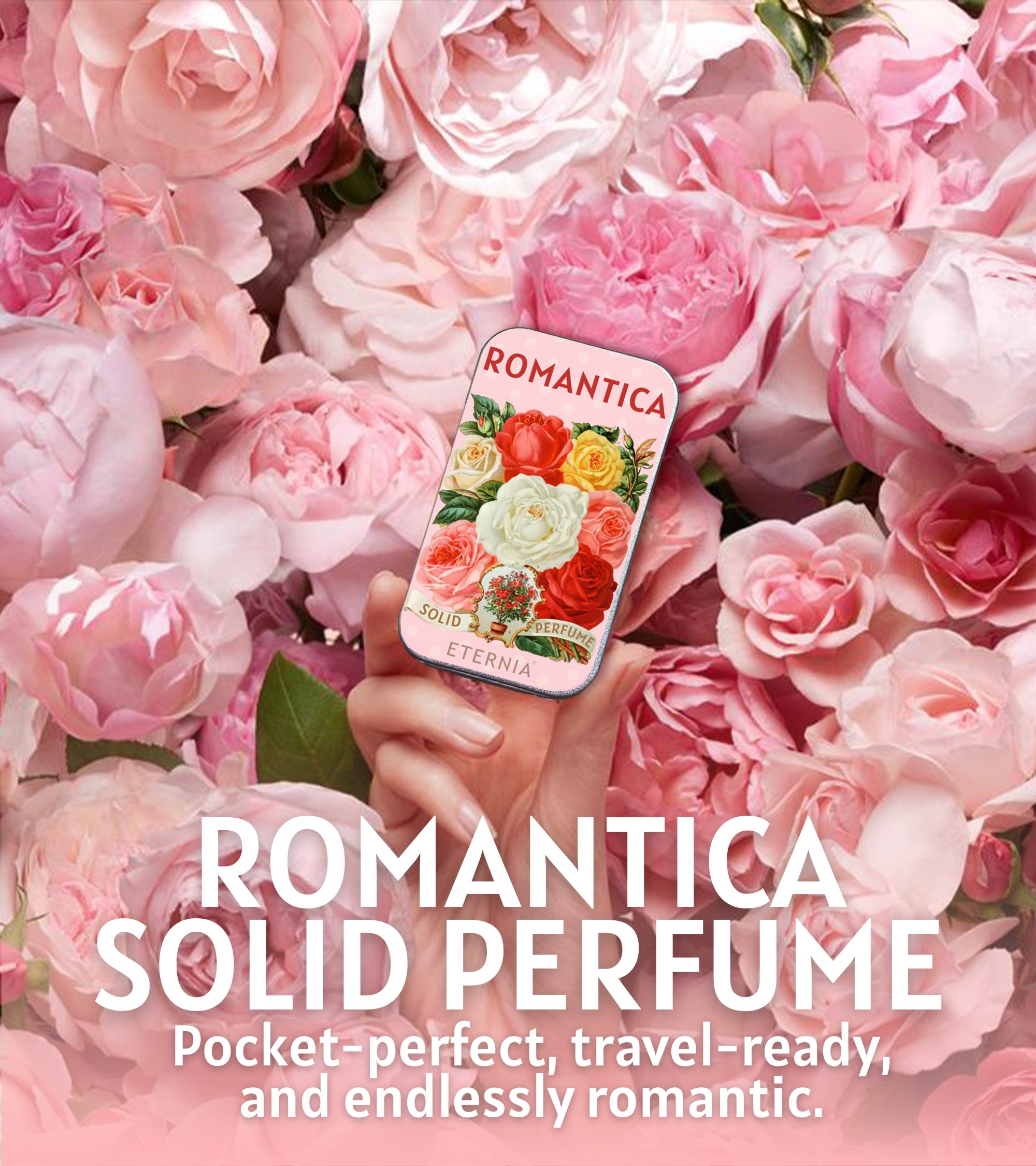 Eternia® Romantica Solid Perfume – Pack of 3 Long-Lasting Floral Balm Fragrances for Women | Travel-Friendly & Pocket-Sized