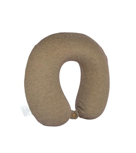 Cushy® Travel Neck Pillow with 360-Degree Head Support - Memory Foam Luxury Soft Pillow for Sleeping Rest - Home Travel Airplane Car - Plain, Gold & Black