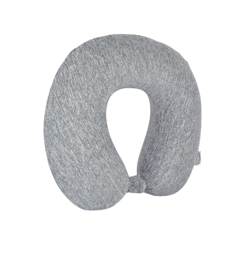 Cushy® Travel Neck Pillow with 360-Degree Head Support - Memory Foam Luxury Soft Pillow for Sleeping Rest - Home Travel Airplane Car - Plain, Grey and Light Grey